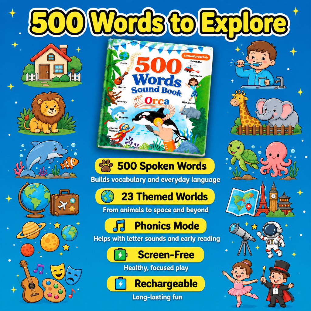 LittleWordsClub 500 Words Sound Book