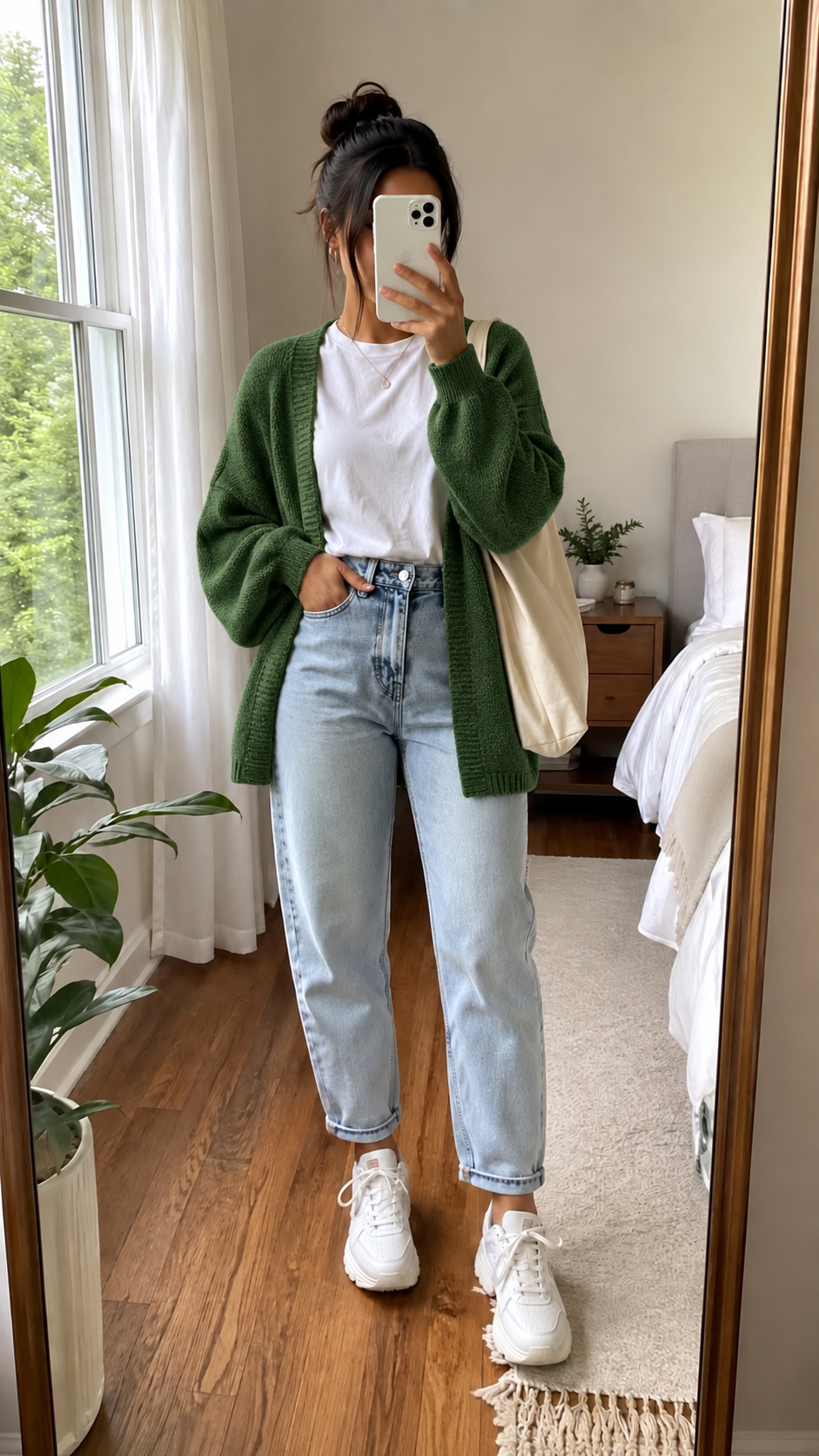 CloudKnit™ Oversized Lantern Sleeve Cardigan