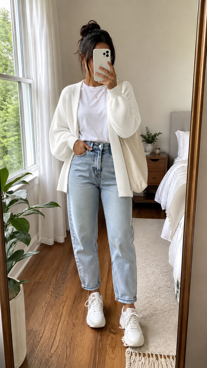 CloudKnit™ Oversized Lantern Sleeve Cardigan