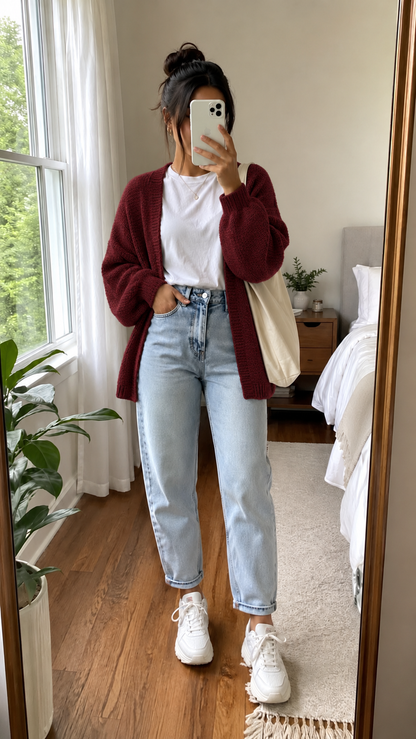 CloudKnit™ Oversized Lantern Sleeve Cardigan