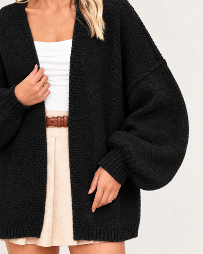 CloudKnit™ Oversized Lantern Sleeve Cardigan