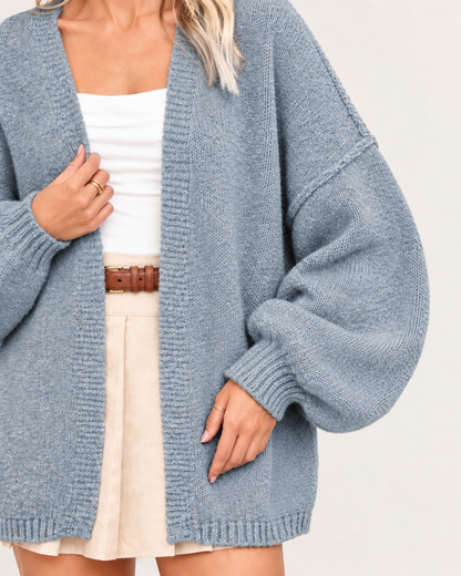 CloudKnit™ Oversized Lantern Sleeve Cardigan