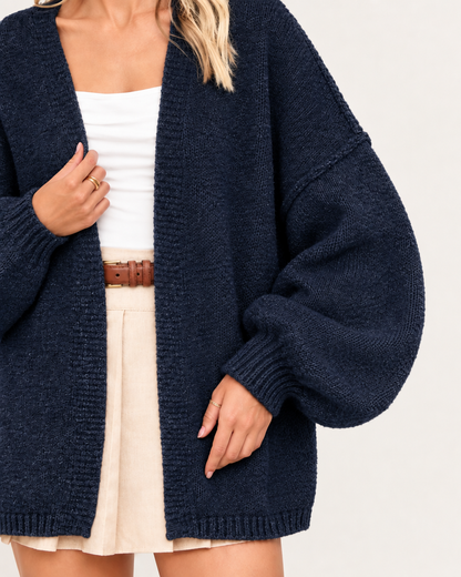 CloudKnit™ Oversized Lantern Sleeve Cardigan