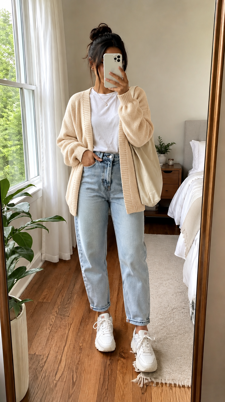 CloudKnit™ Oversized Lantern Sleeve Cardigan