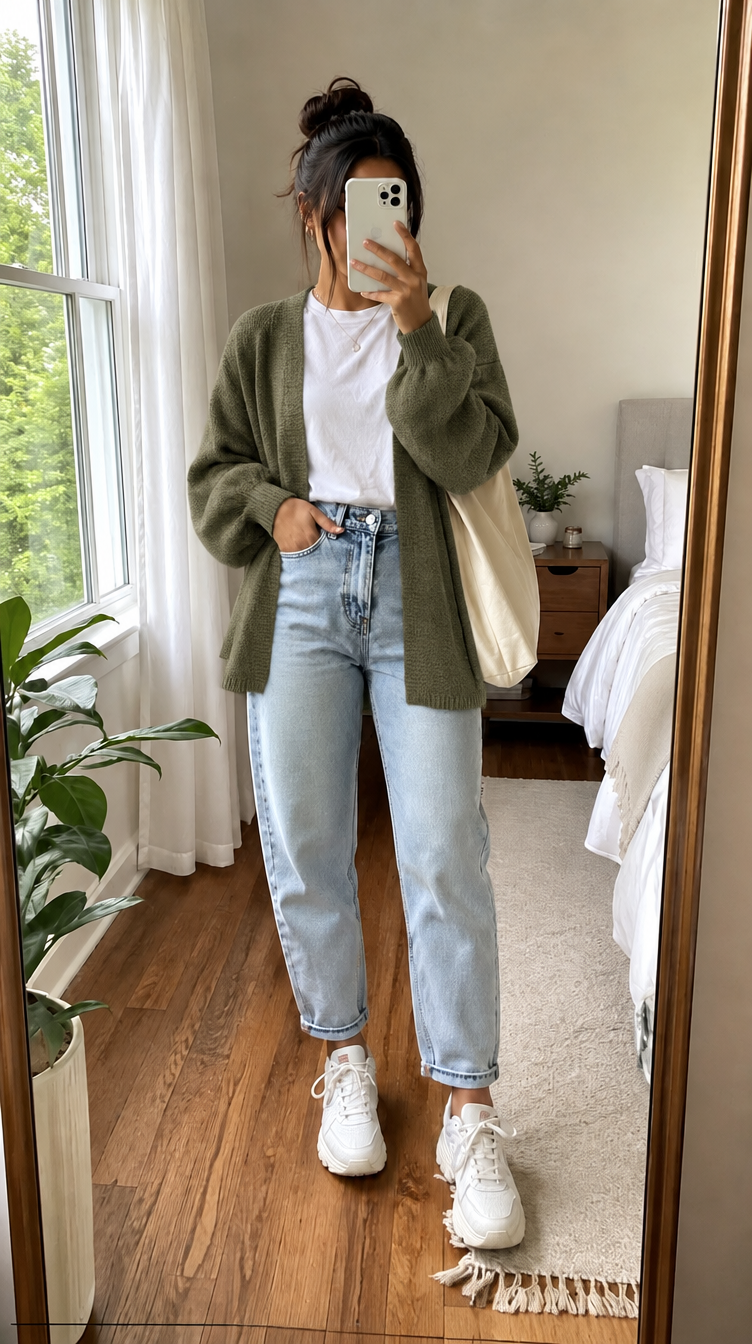 CloudKnit™ Oversized Lantern Sleeve Cardigan