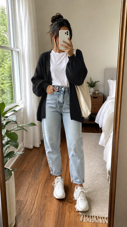 CloudKnit™ Oversized Lantern Sleeve Cardigan