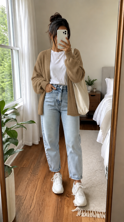 CloudKnit™ Oversized Lantern Sleeve Cardigan