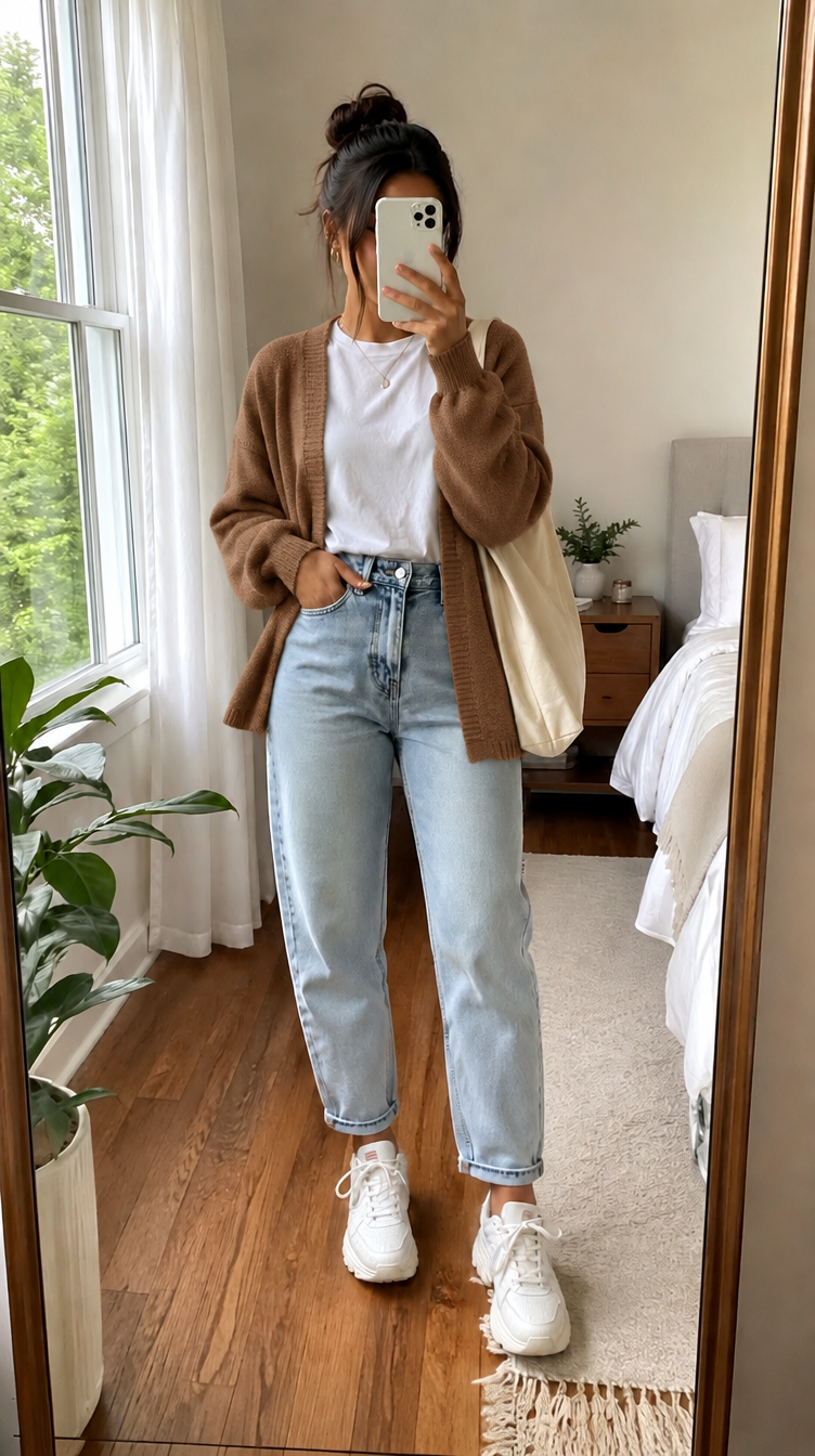CloudKnit™ Oversized Lantern Sleeve Cardigan