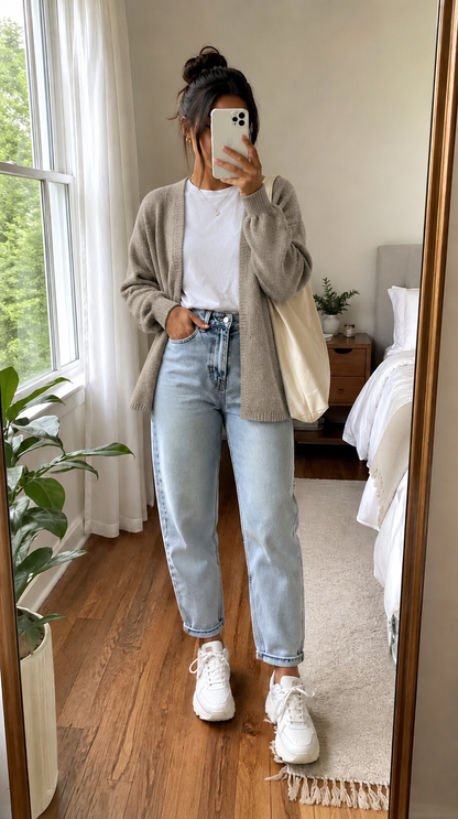 CloudKnit™ Oversized Lantern Sleeve Cardigan