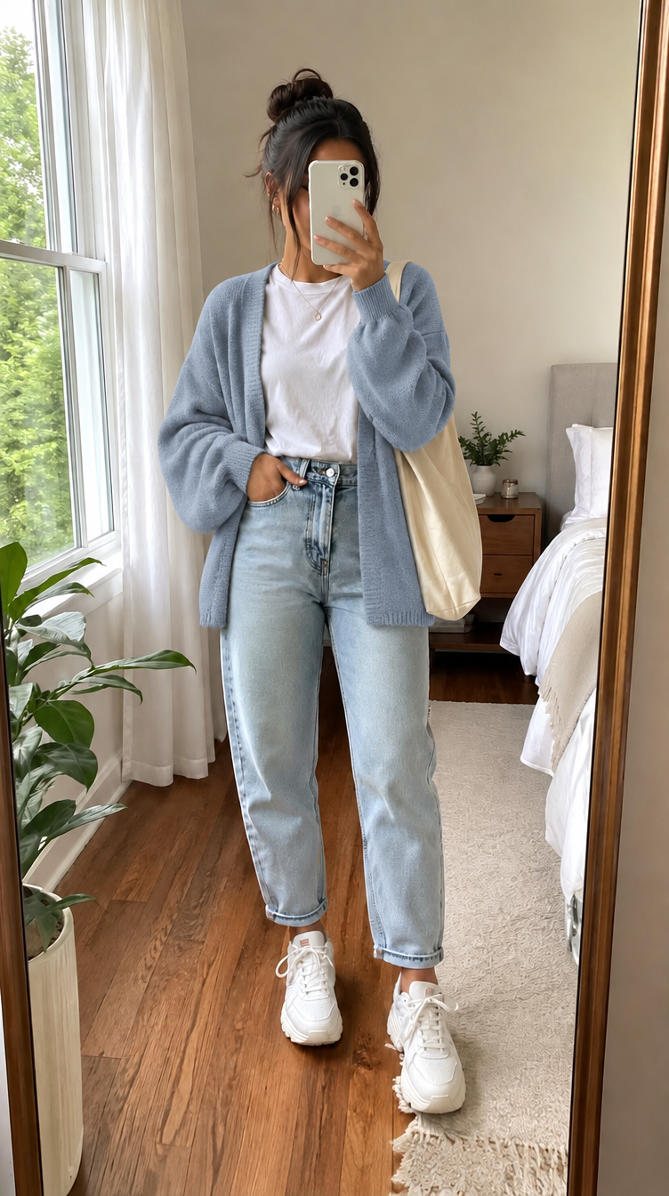CloudKnit™ Oversized Lantern Sleeve Cardigan