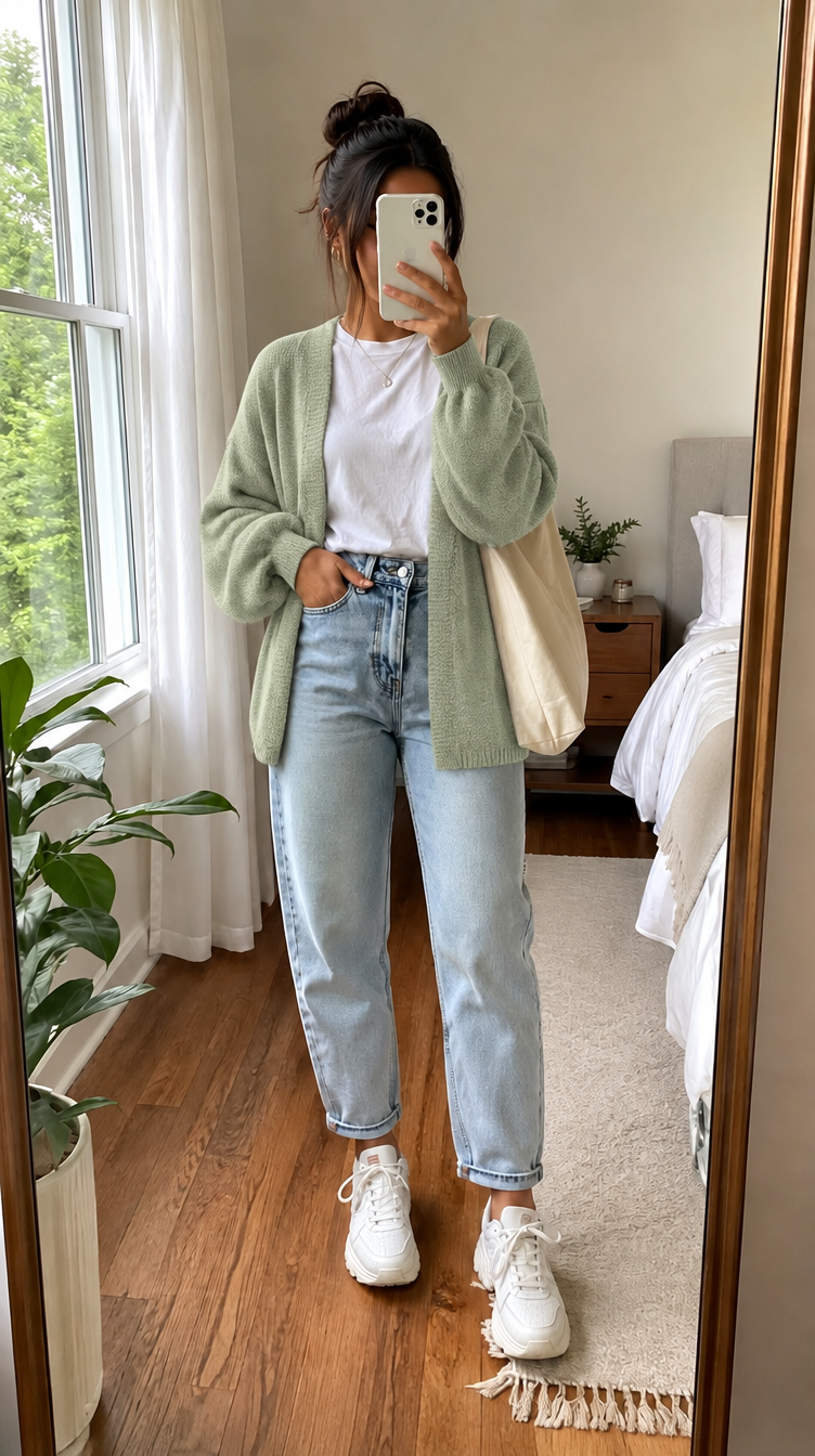 CloudKnit™ Oversized Lantern Sleeve Cardigan