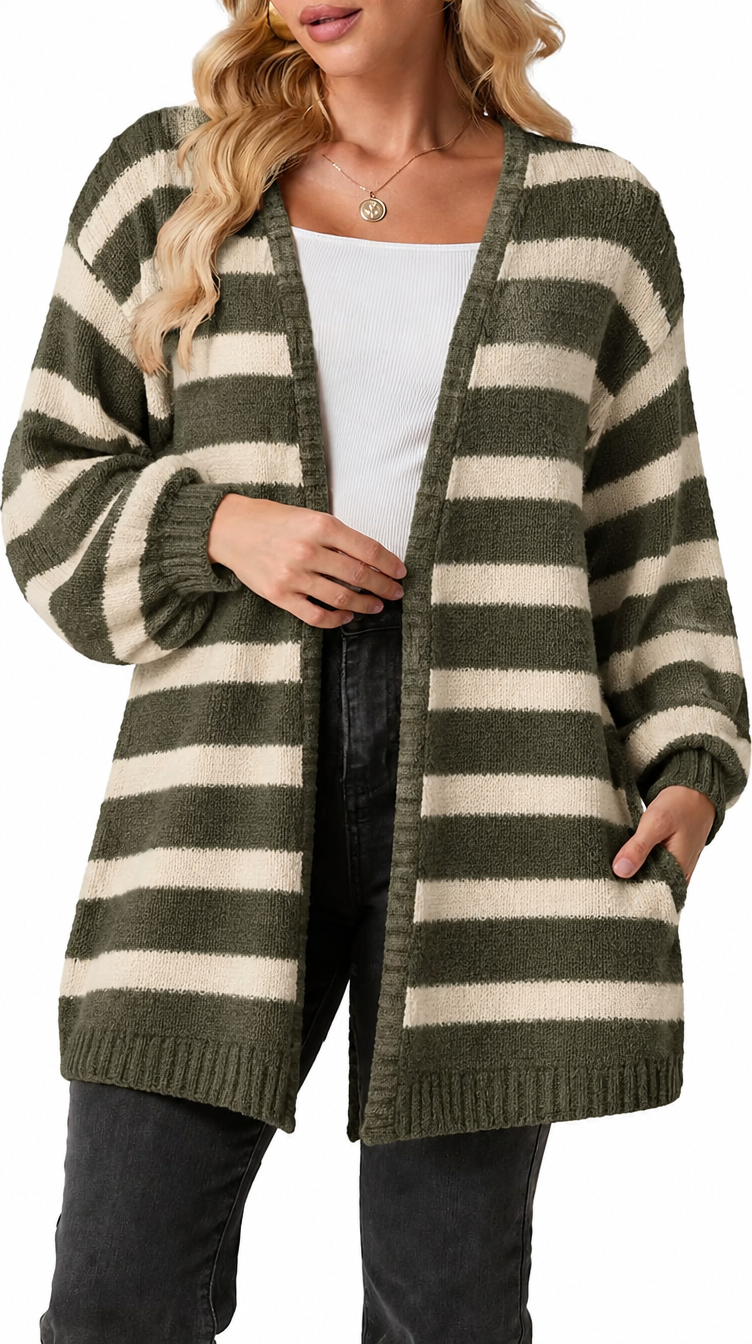 CloudKnit™ Oversized Lantern Sleeve Cardigan