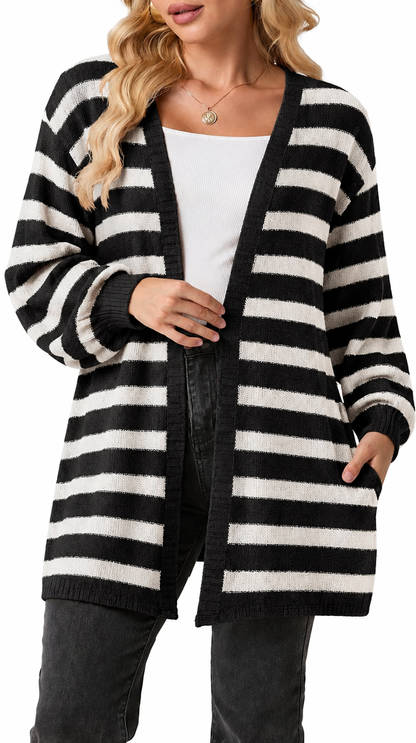 CloudKnit™ Oversized Lantern Sleeve Cardigan