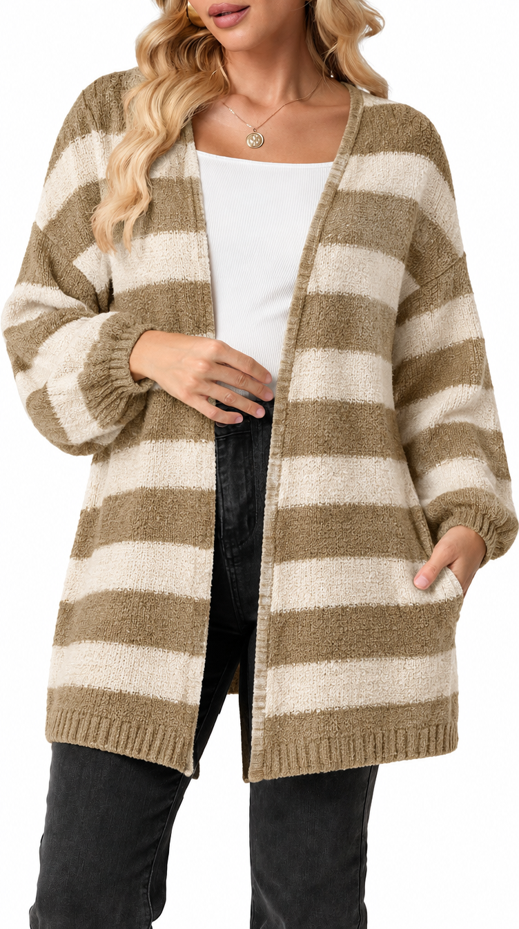 CloudKnit™ Oversized Lantern Sleeve Cardigan