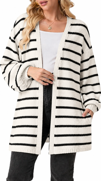 CloudKnit™ Oversized Lantern Sleeve Cardigan