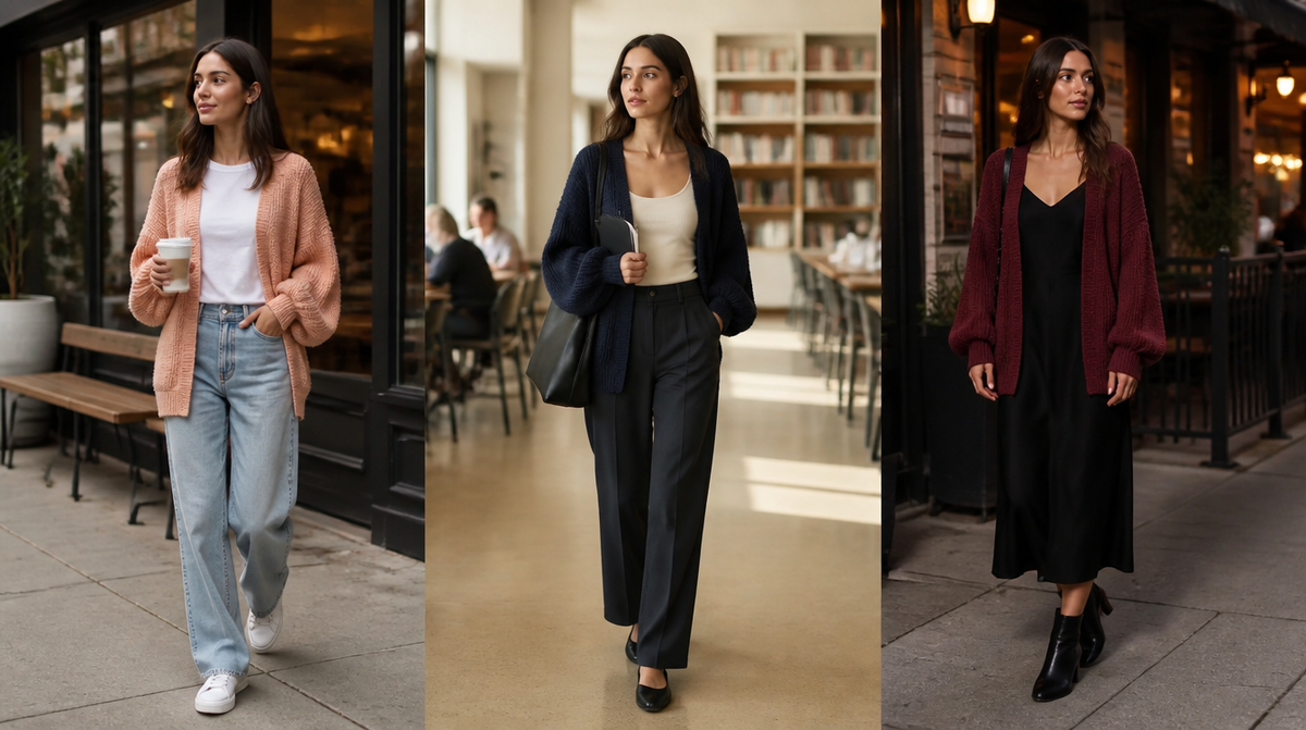 One Cardigan. More Than One Kind of Day.